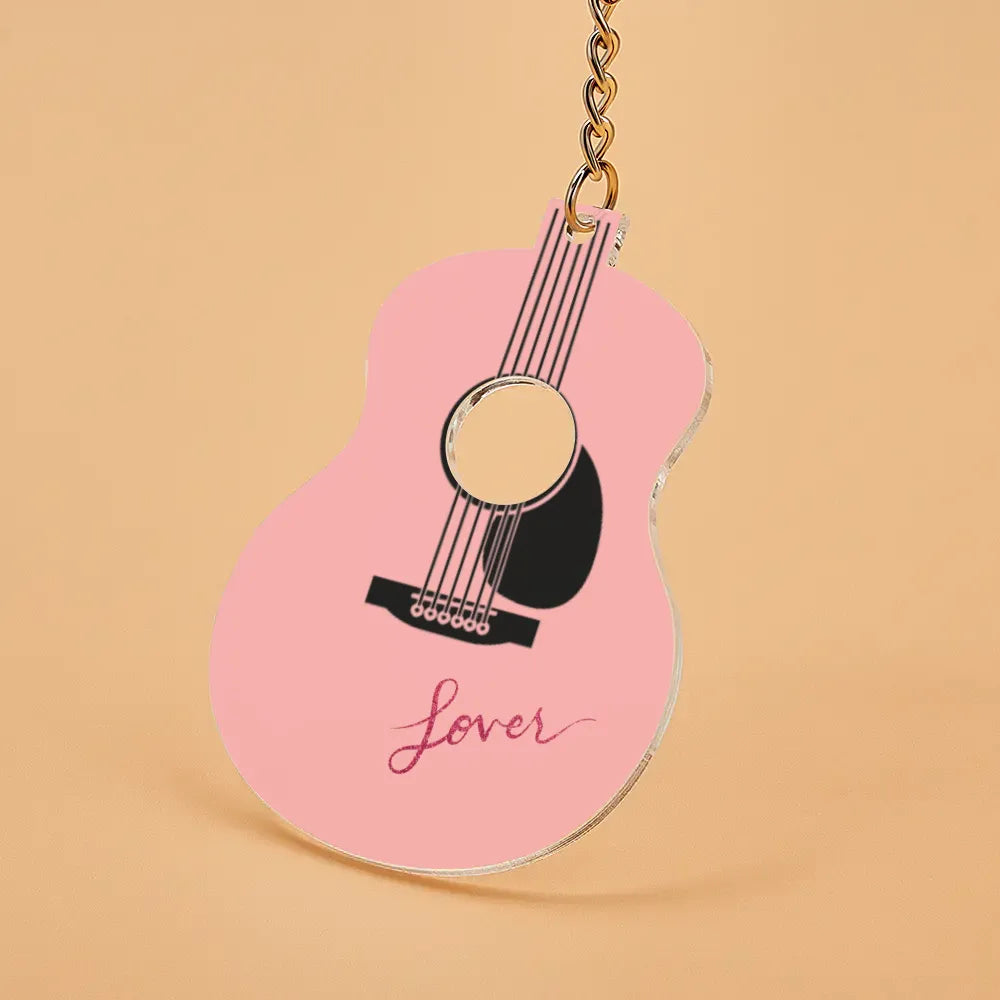 Lover Guitar Acrylic Keychain