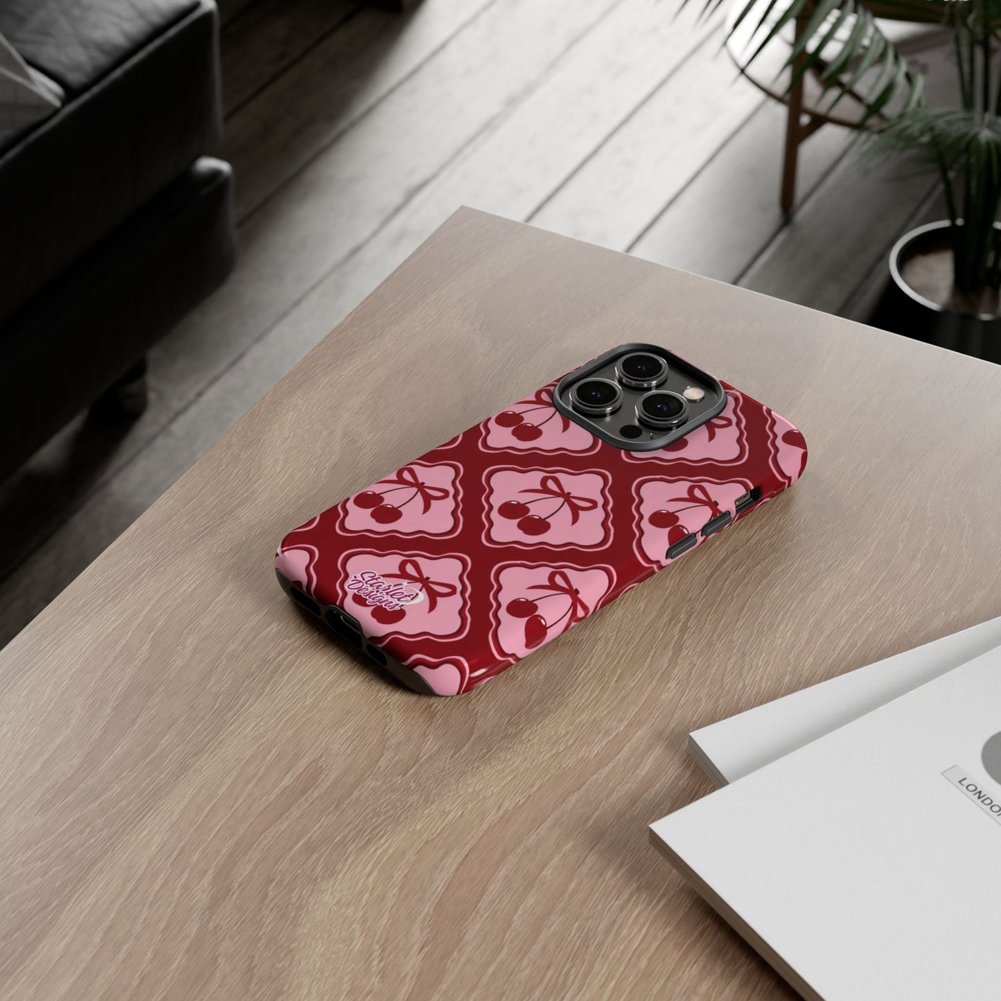 Cherry Bow Tough Phone Case