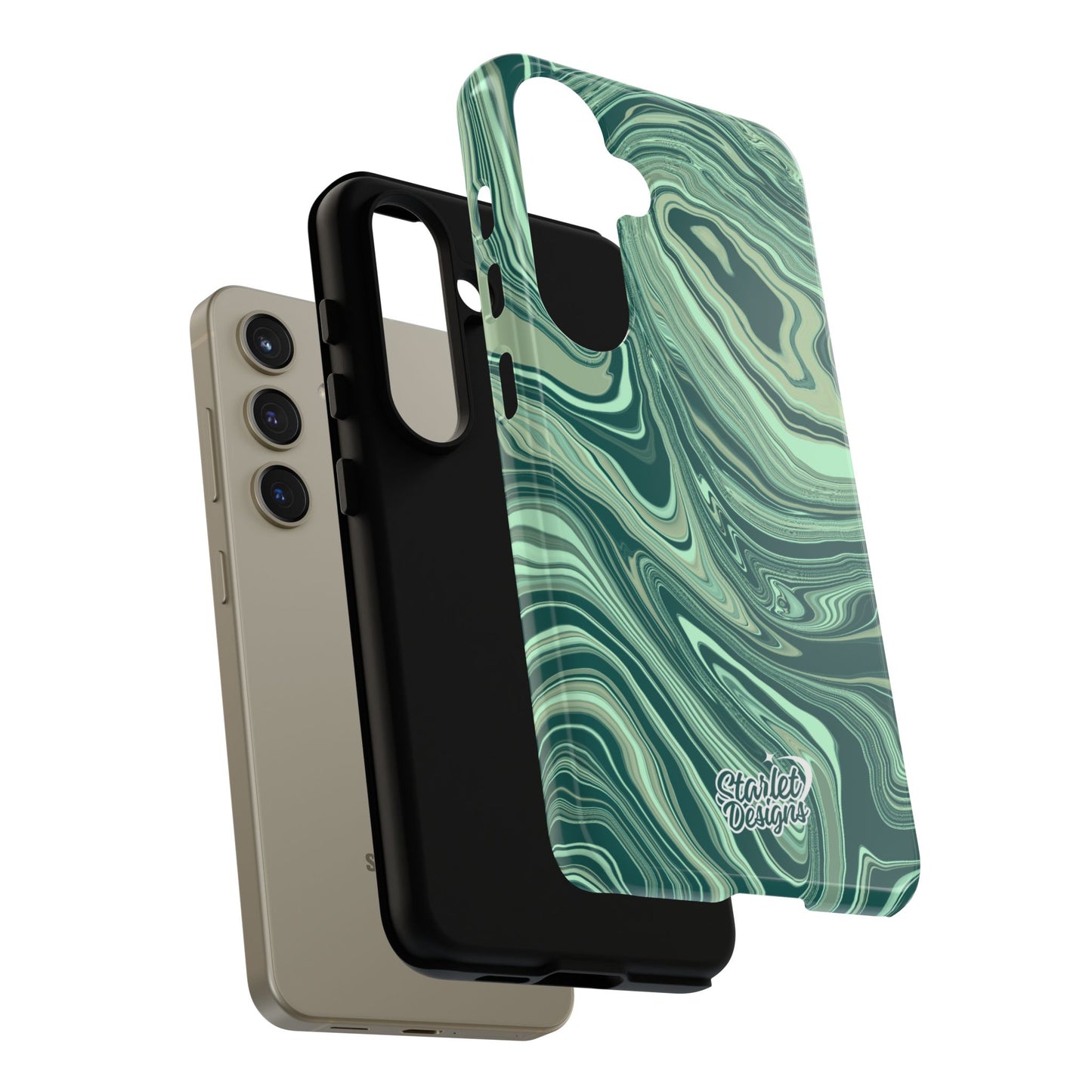 Emerald Waves Tough Phone Case