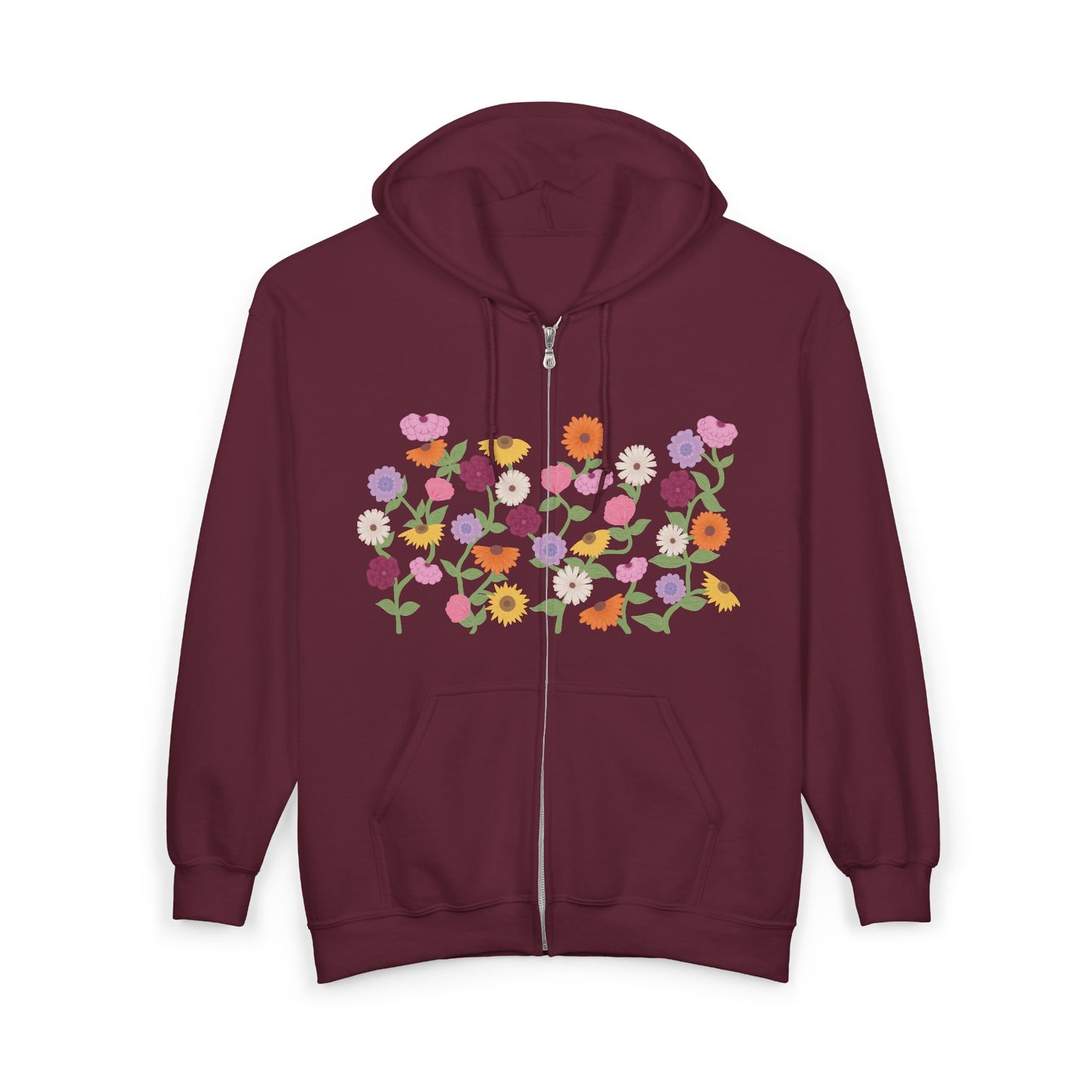 Eras Piano Flower Full-Zip Hoodie, Vintage Bouquet Painting, Gift For Fans