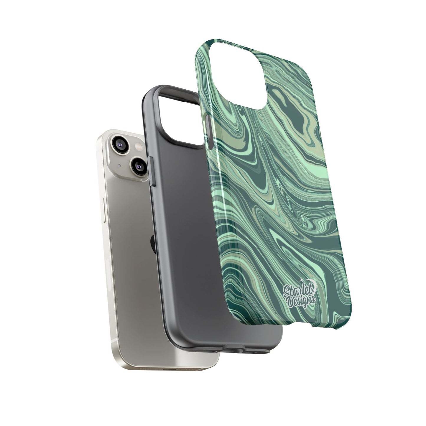 Emerald Waves Tough Phone Case