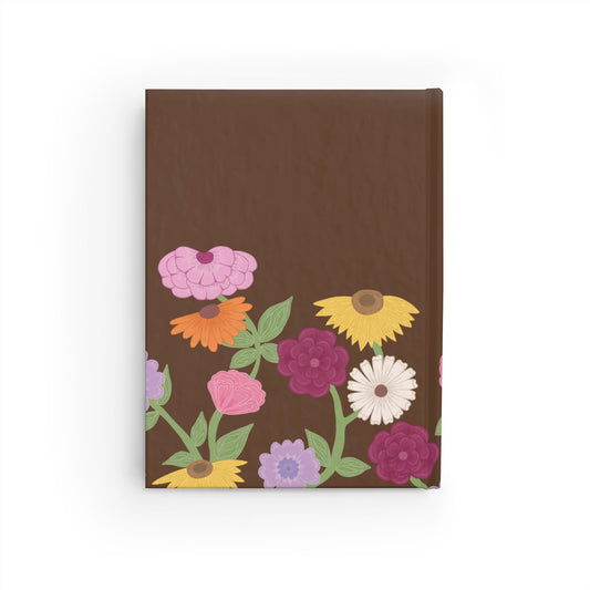 Eras Piano Flowers Hardcover Lined Notebook
