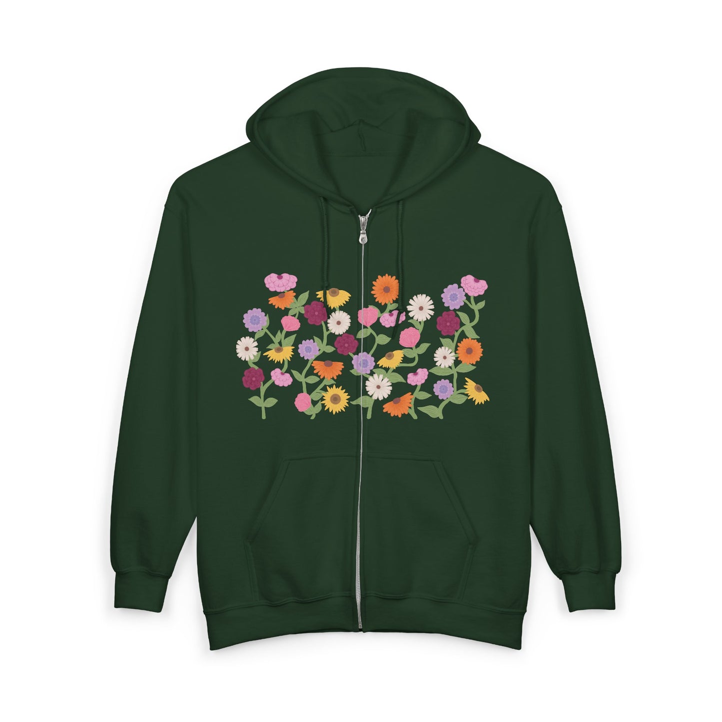 Eras Piano Flower Full-Zip Hoodie, Vintage Bouquet Painting, Gift For Fans