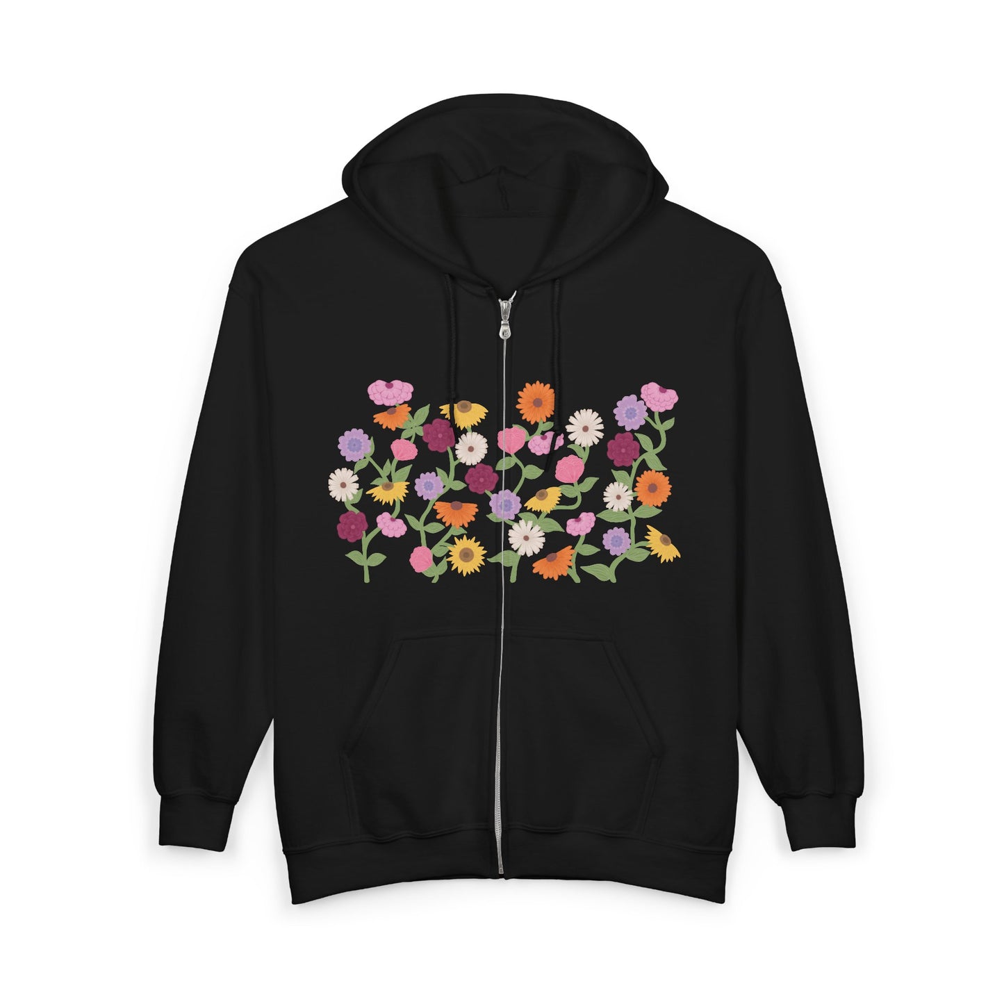 Eras Piano Flower Full-Zip Hoodie, Vintage Bouquet Painting, Gift For Fans