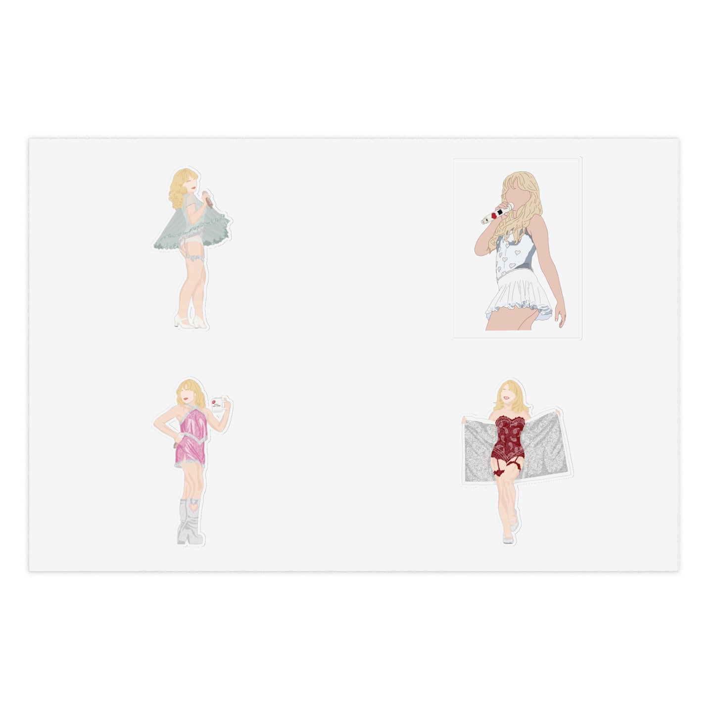Pop Star Tour Outfits Sticker Sheet