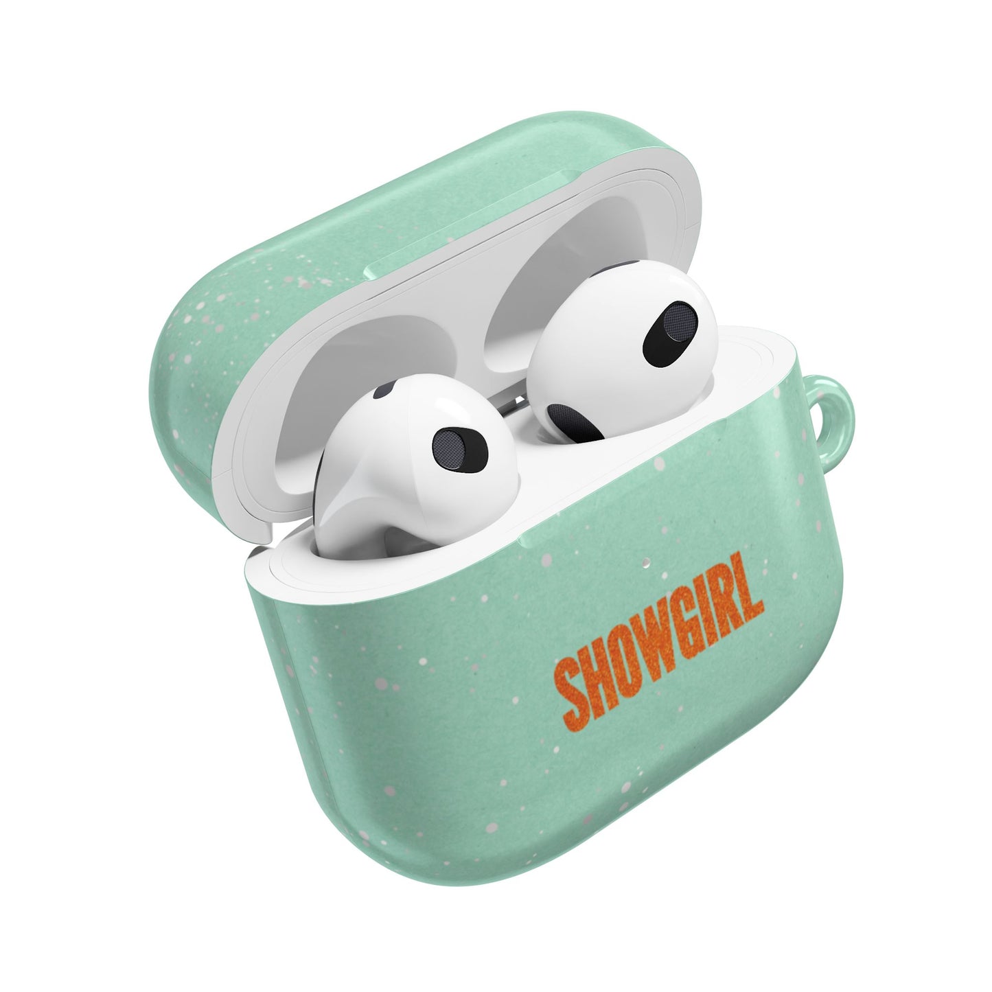 Mint Green Sparkly Showgirl-Themed Airpods Case | Pro Gen 1, Gen 3, Gen 4