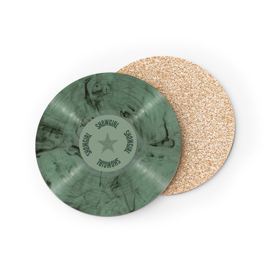 Sage Vinyl Record Showgirl Coasters