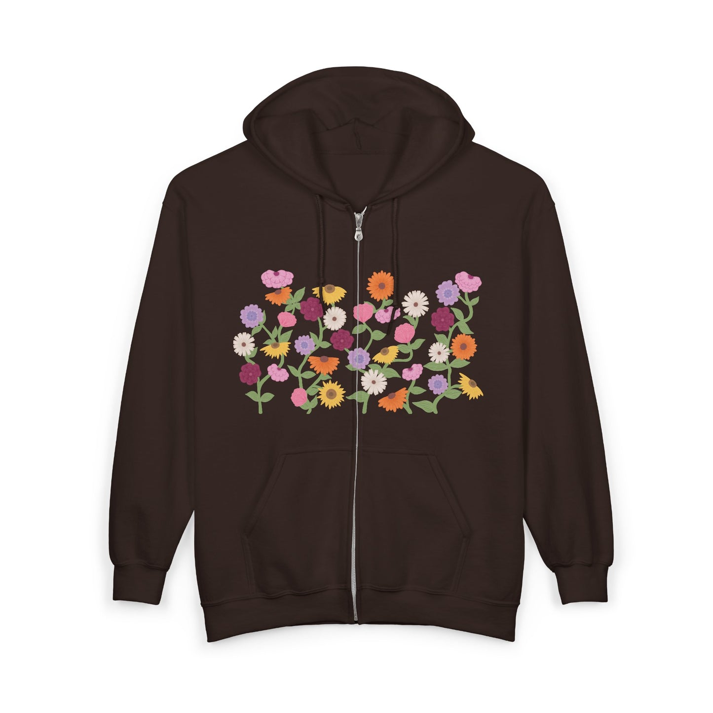 Eras Piano Flower Full-Zip Hoodie, Vintage Bouquet Painting, Gift For Fans